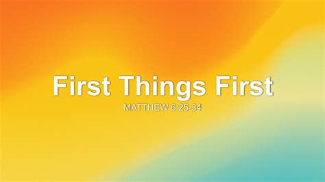 13 Things First.